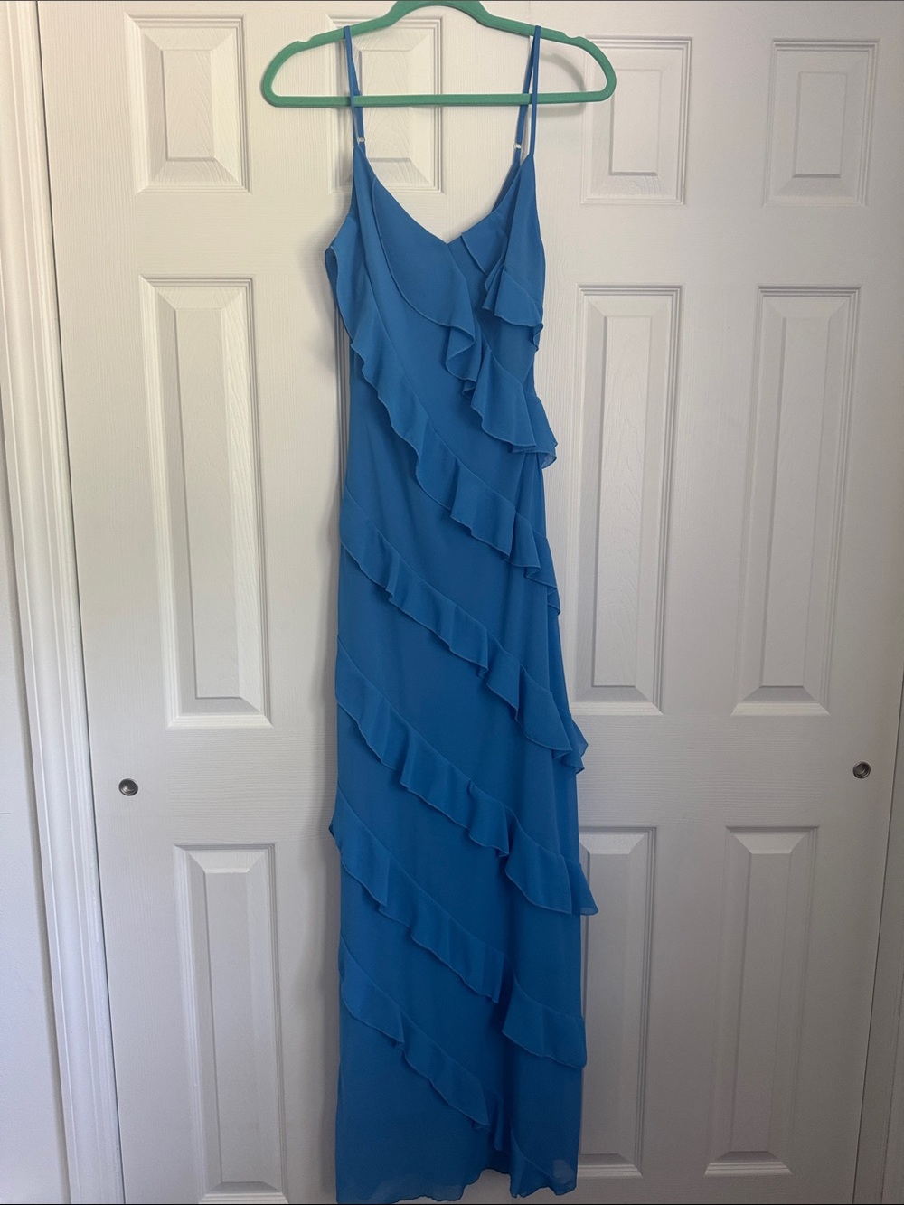 Petal & Pup Ciao Ruffles Blue Ruffle Maxi Dress - Picture 4 of 5